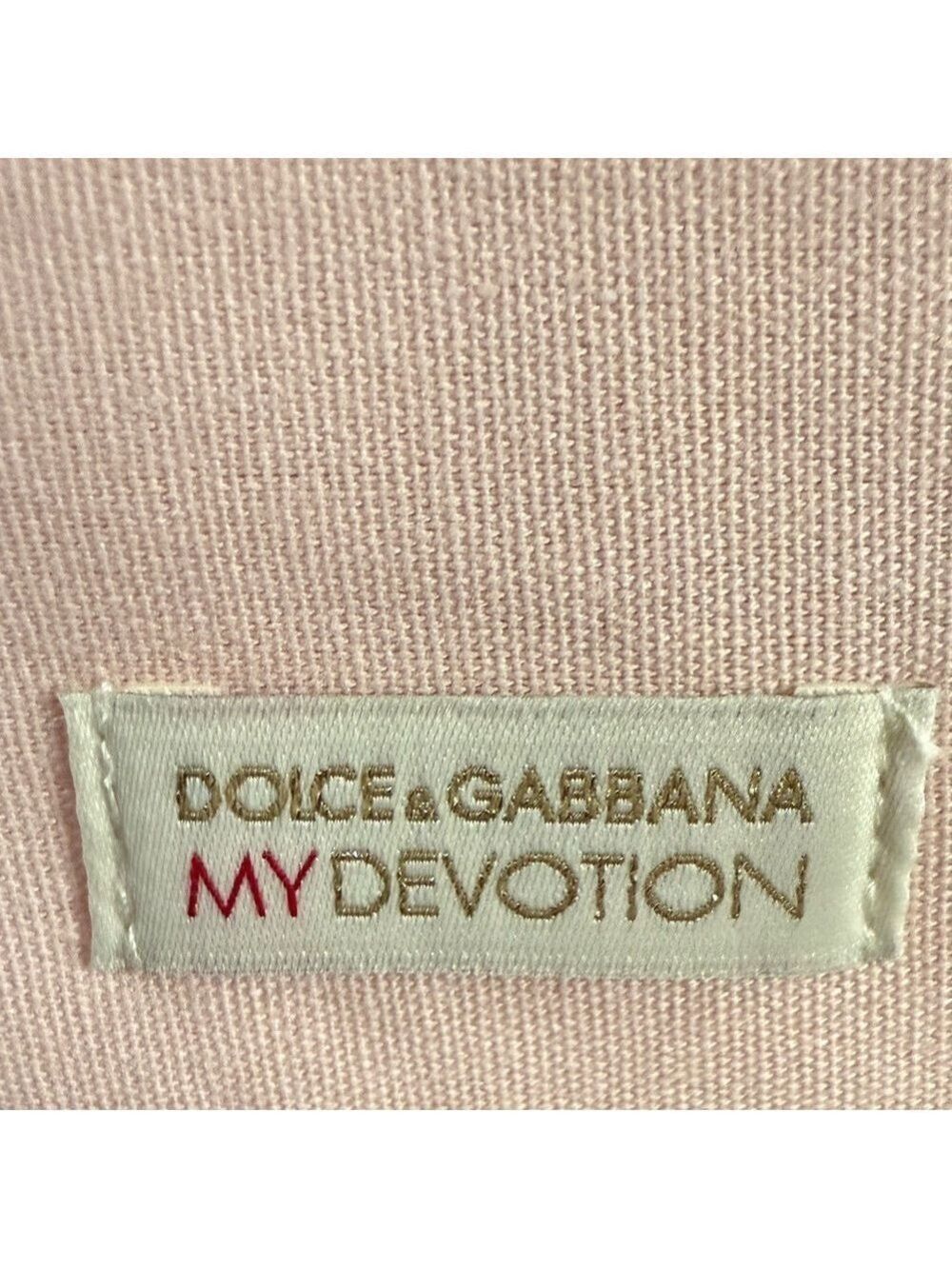 Dolce & Gabbana Makeup Bag Cosmetic Pouch Light Pink Medium New - Picture 13 of 17